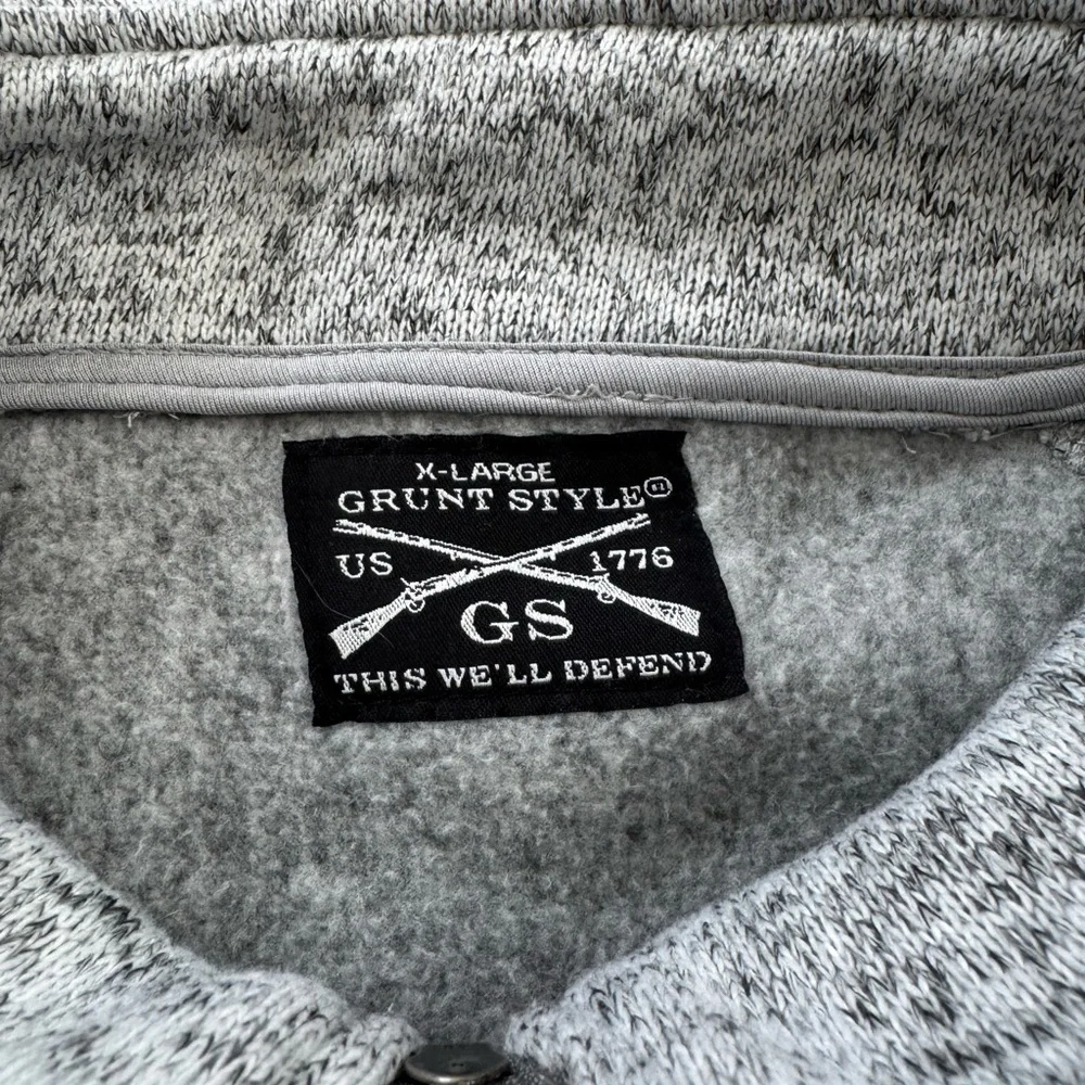 Grunt Style Women's Full Zip Sweater Jacket - Heather Gray - Picture 8 of 8